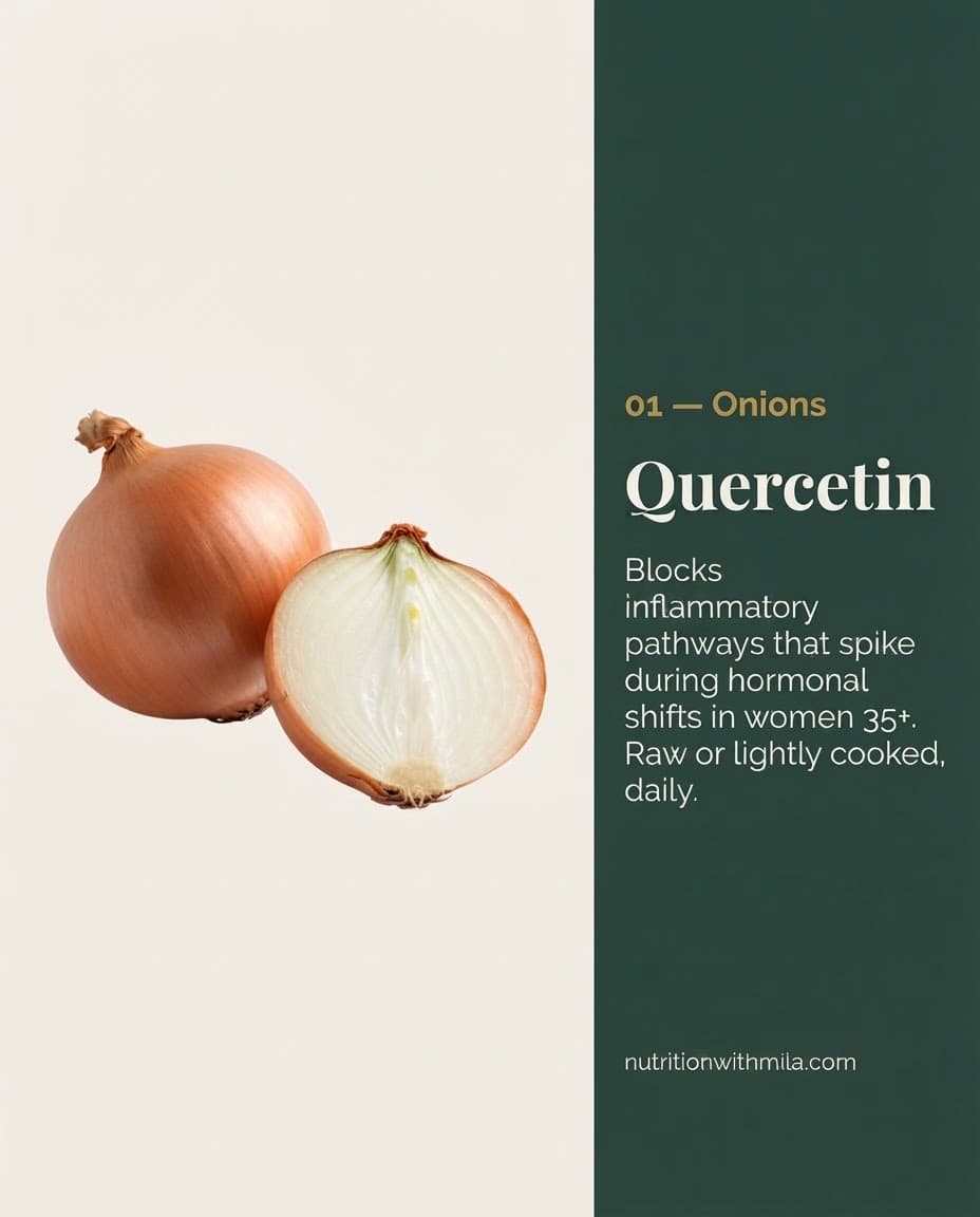 Onions and quercetin, an anti-inflammatory compound